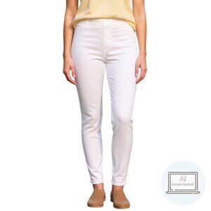 Eileen Fisher Garment-Dyed Organic Cotton Stretch Denim Jegging White Size S